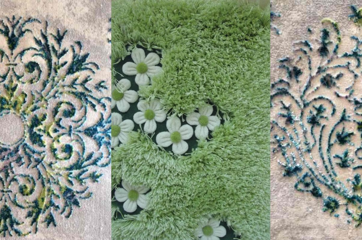 Viscose carpet and rug